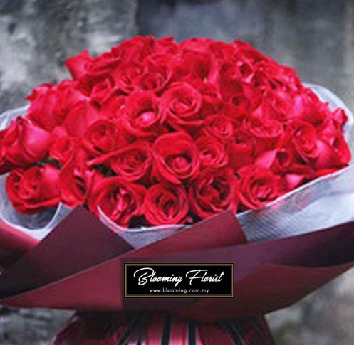002z 100 roses hand bouquet
