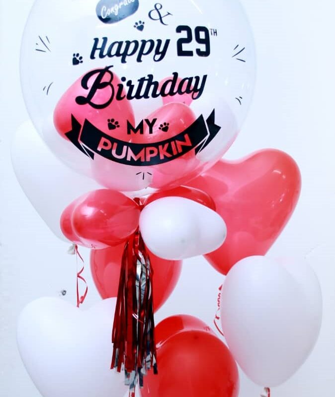 flower box with champagne wine