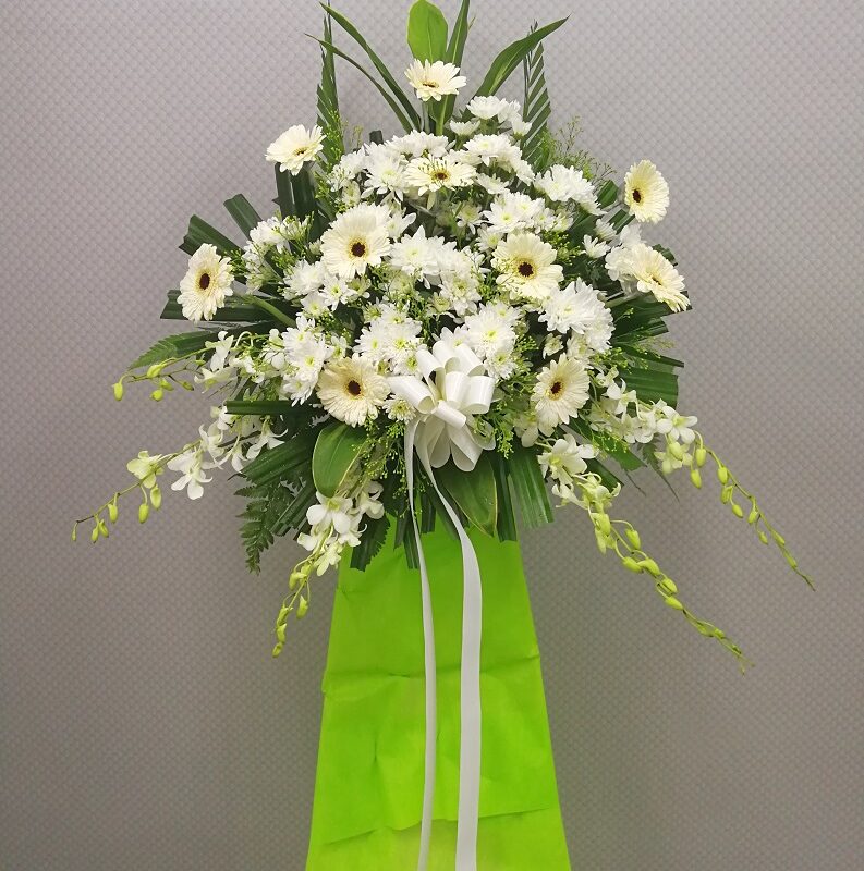 condolence funeral sympathy wreath stand