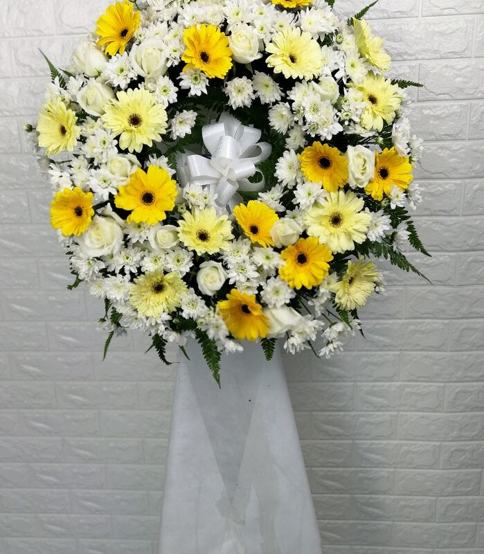 condolence funeral sympathy wreath stand