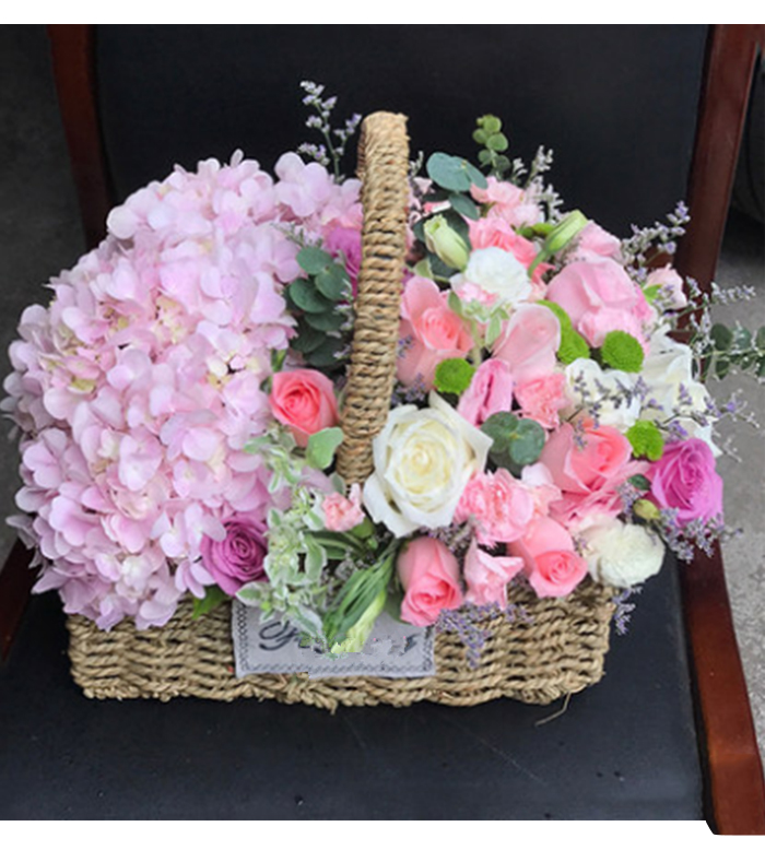 blue baby breath bouquet