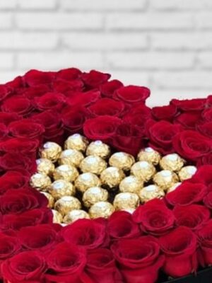 mix 100 roses and chocolate box