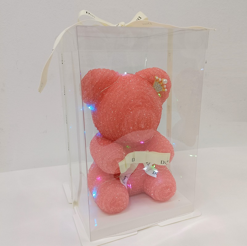 AFRB1014 Artificial Glittering Bear Box